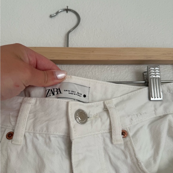 Zara Jeans The Bliss Straight White Size 2 - Picture 7 of 7